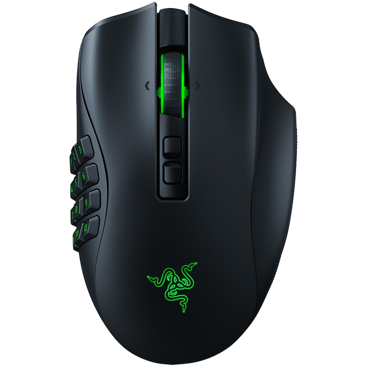 Mouse gaming wireless Razer Naga V2 Pro, 20 butoane, 30k DPI, negru