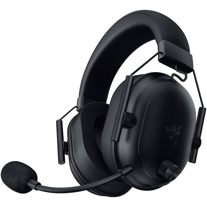 Casti Gaming Wireless Razer Blackshark V2 HyperSpeed, Surround 7.1, sensibilitate 100 dB, autonomie baterie pana la 70 ore, izolare fonica pasiva, Negru