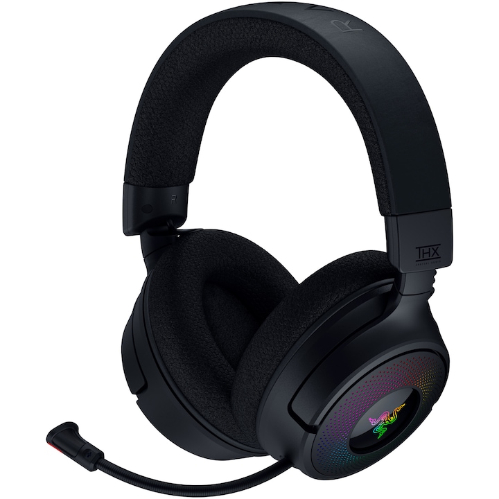 Casti gaming wireless Razer Kraken V4 , iluminare Razer Chroma™ RGB, multiplatforma, negru
