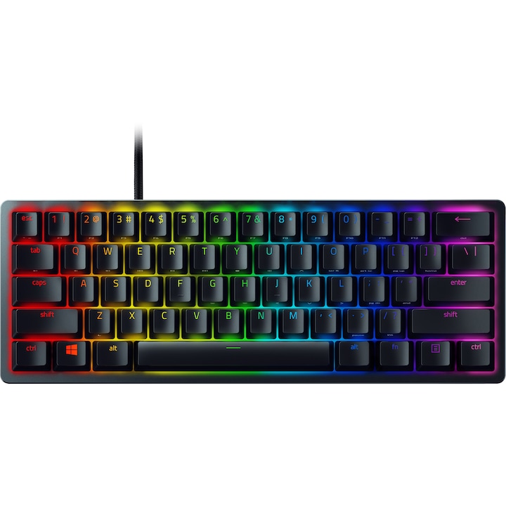Tastatura gaming mecanica Razer Huntsman Mini, iluminare Chroma RGB, switch optic Red, Negru
